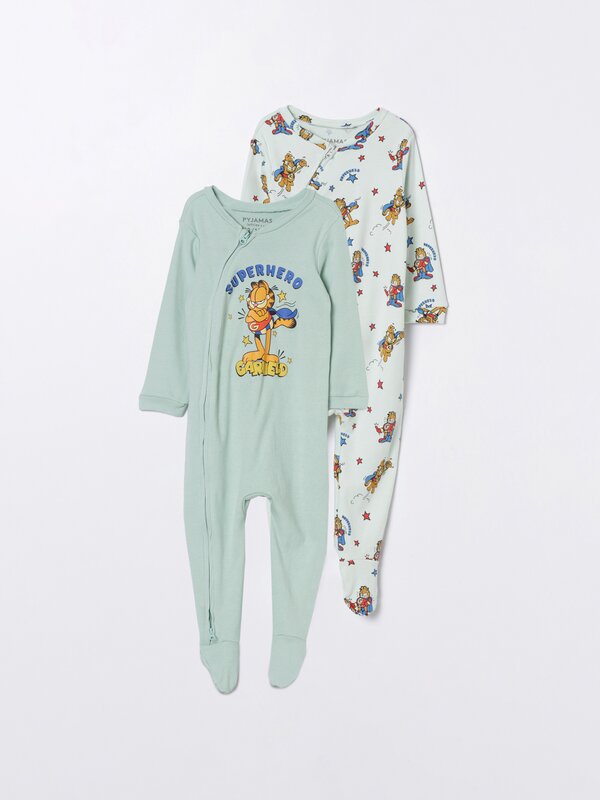 Pack de 2 pijamas estampados do Garfield ©Nickelodeon