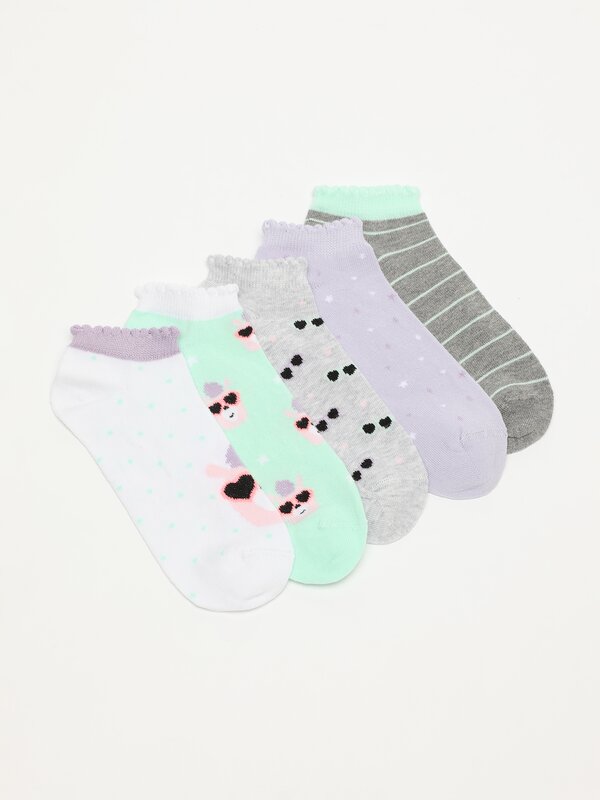 Pack of 5 pairs of ankle socks