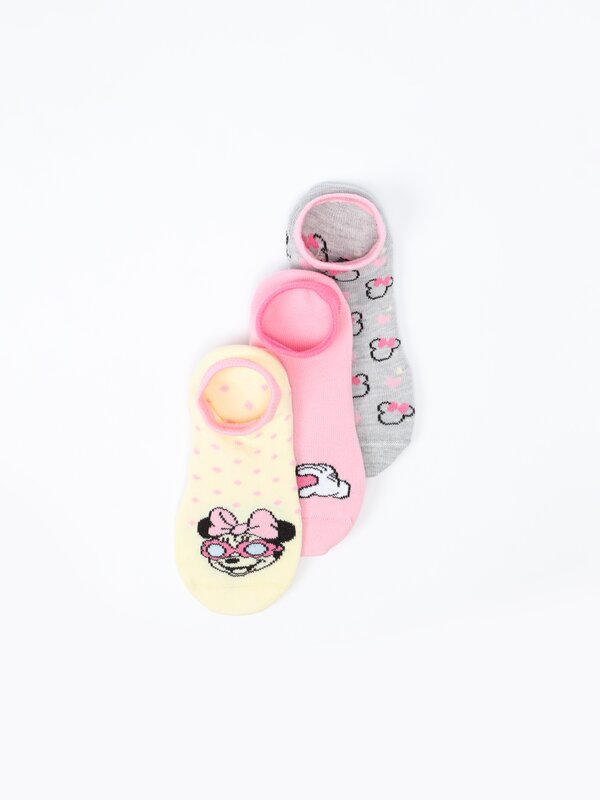 Pack de 3 pares de calcetines cortos Minnie Mouse ©Disney