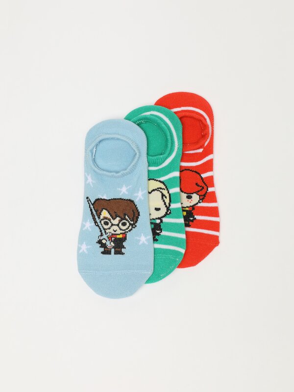 Pack of 3 pairs of Harry Potter © &™ WARNER BROS print socks