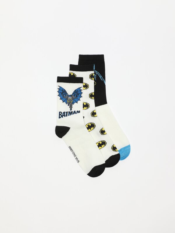 Pack de 3 pares de meias do Batman ©DC