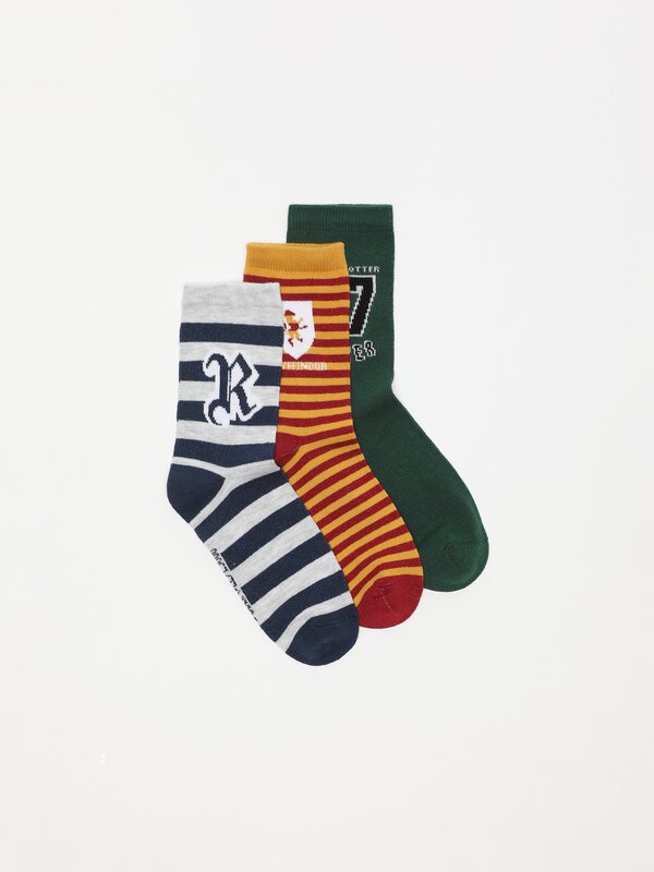 Pack of 3 pairs of Harry Potter © &™ WARNER BROS socks.