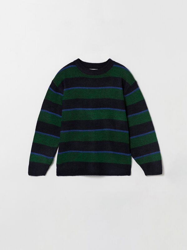 Striped print sweater