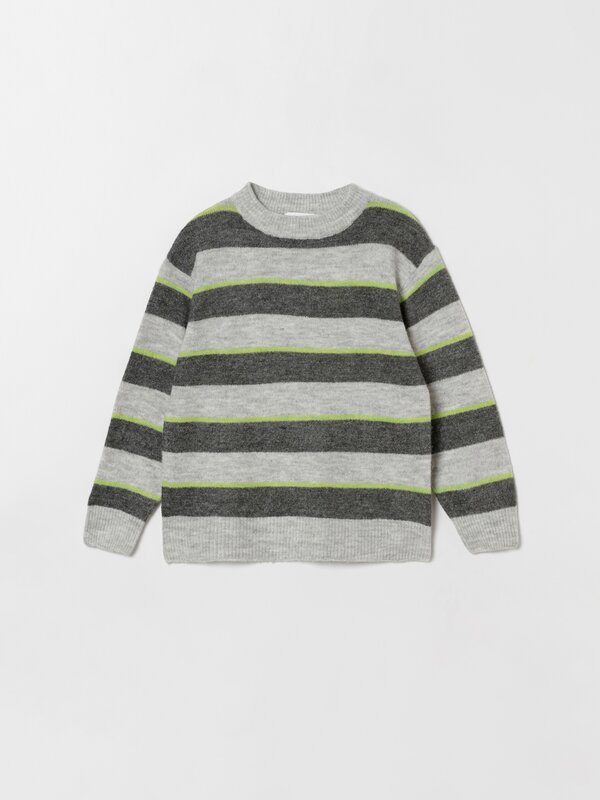 Striped print sweater