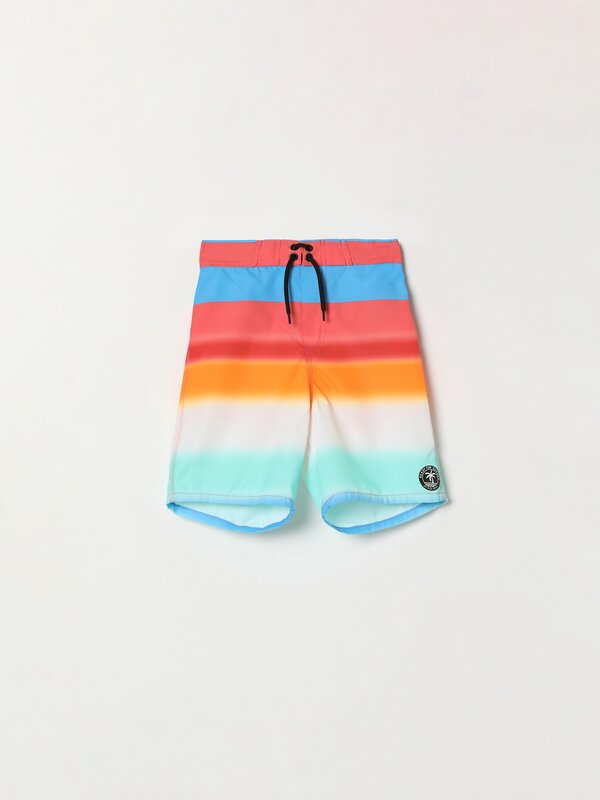 Printed surfer swimming trunks