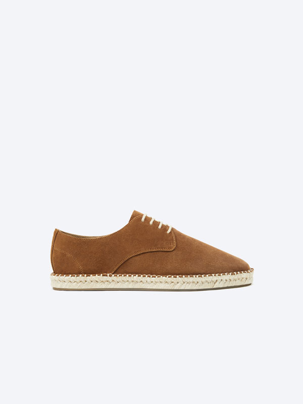 Leather jute shoes