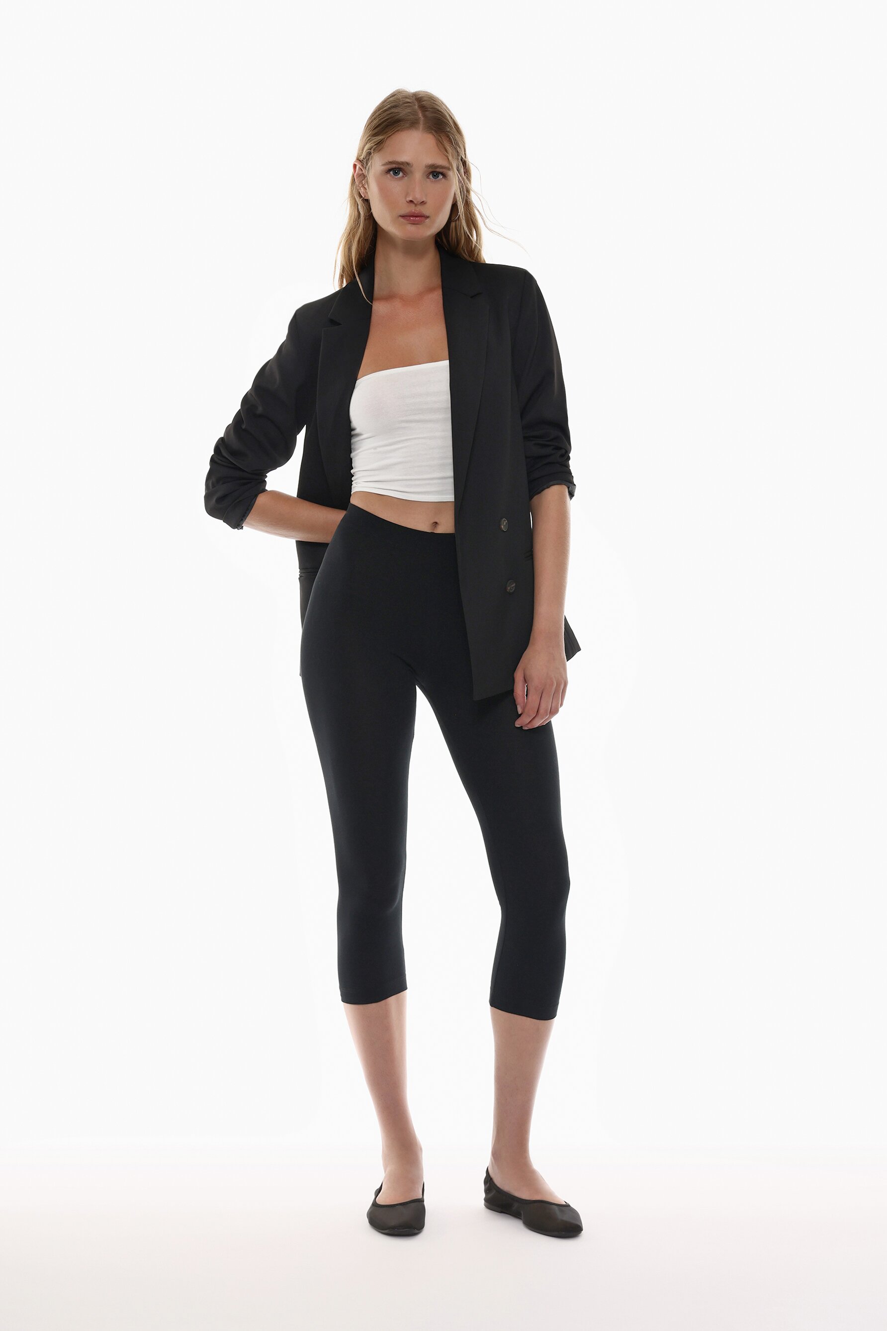 Legging b sico cropped leggings pantalones ropa mujer