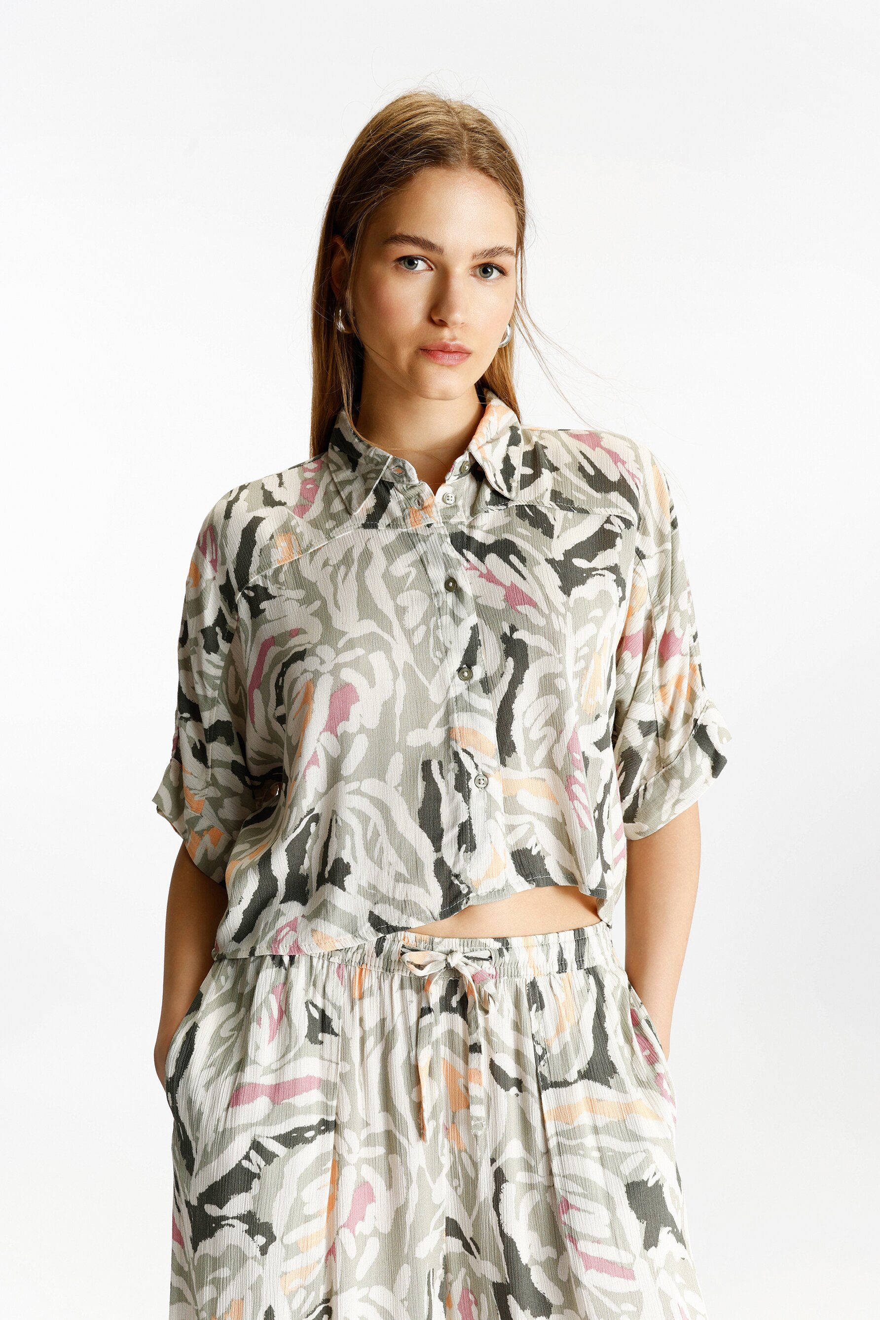 Kısa kollu gömlek Basic Kadın Lefties Turkey