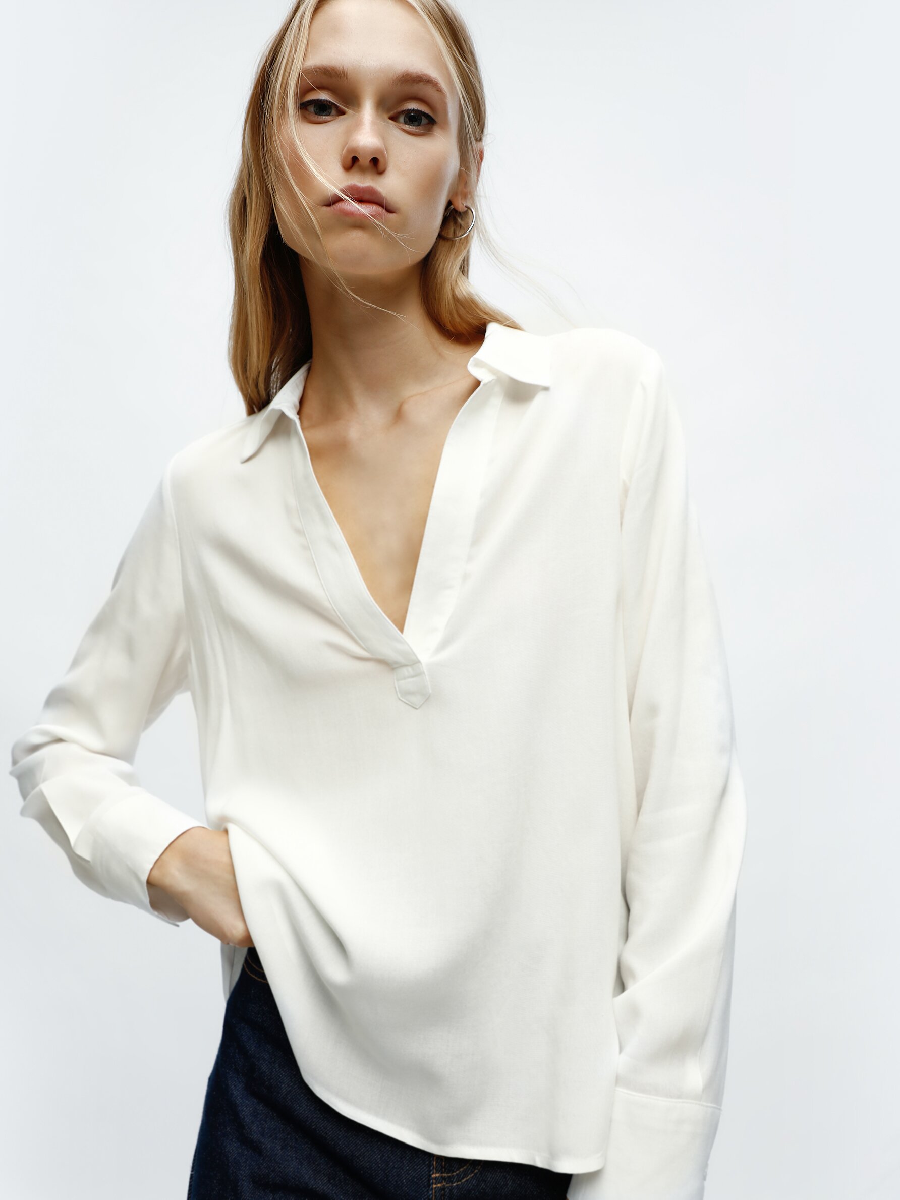 Camisa blanca mujer lefties online