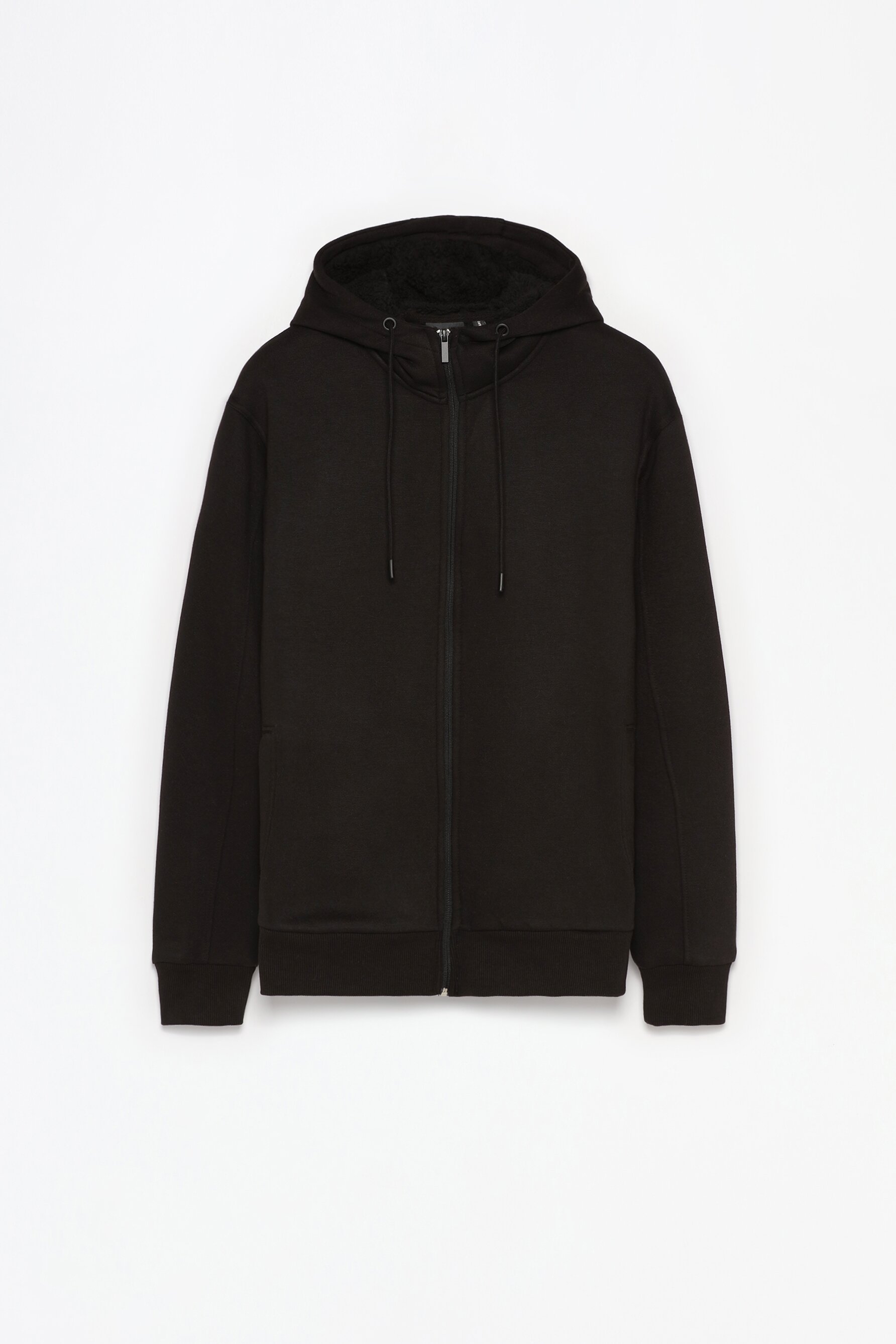 Zip up faux shearling jacket lefties uae dubai sharjah ajman