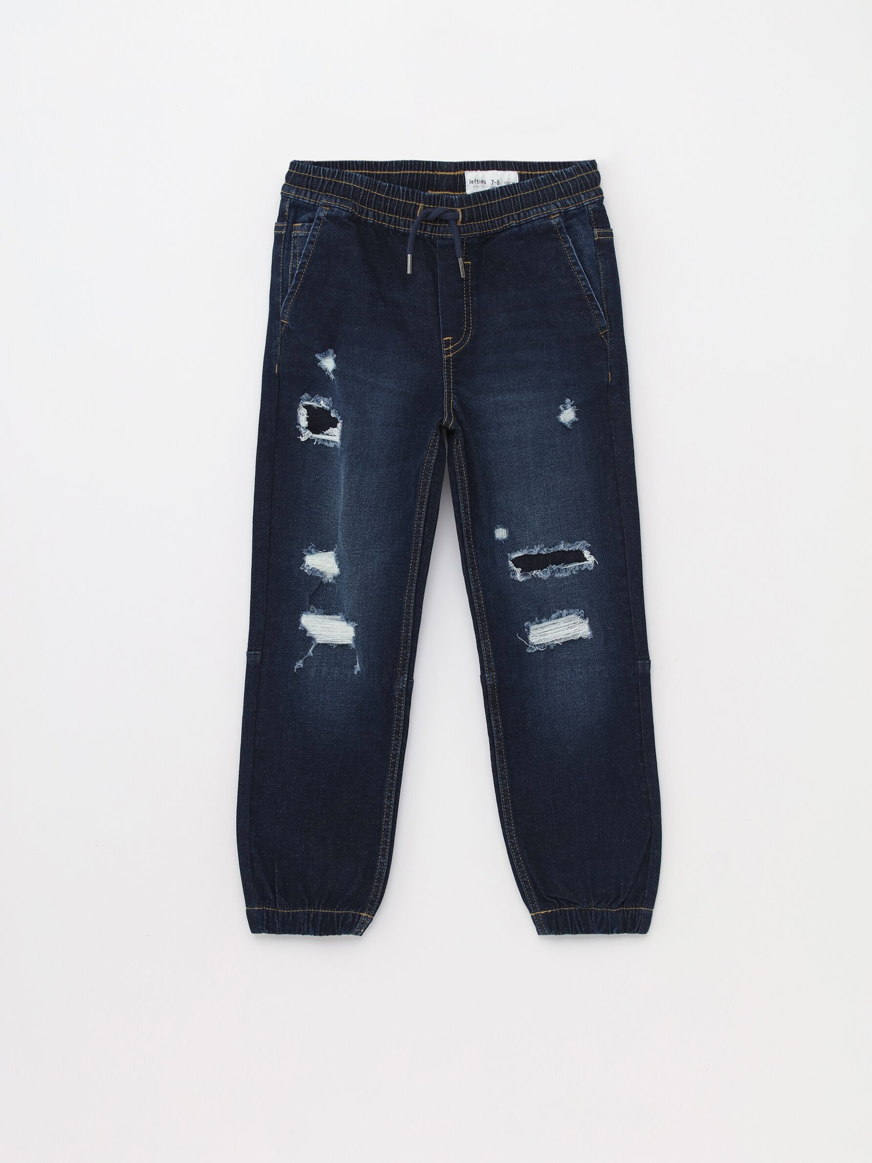 Ripped jean fashion joggers