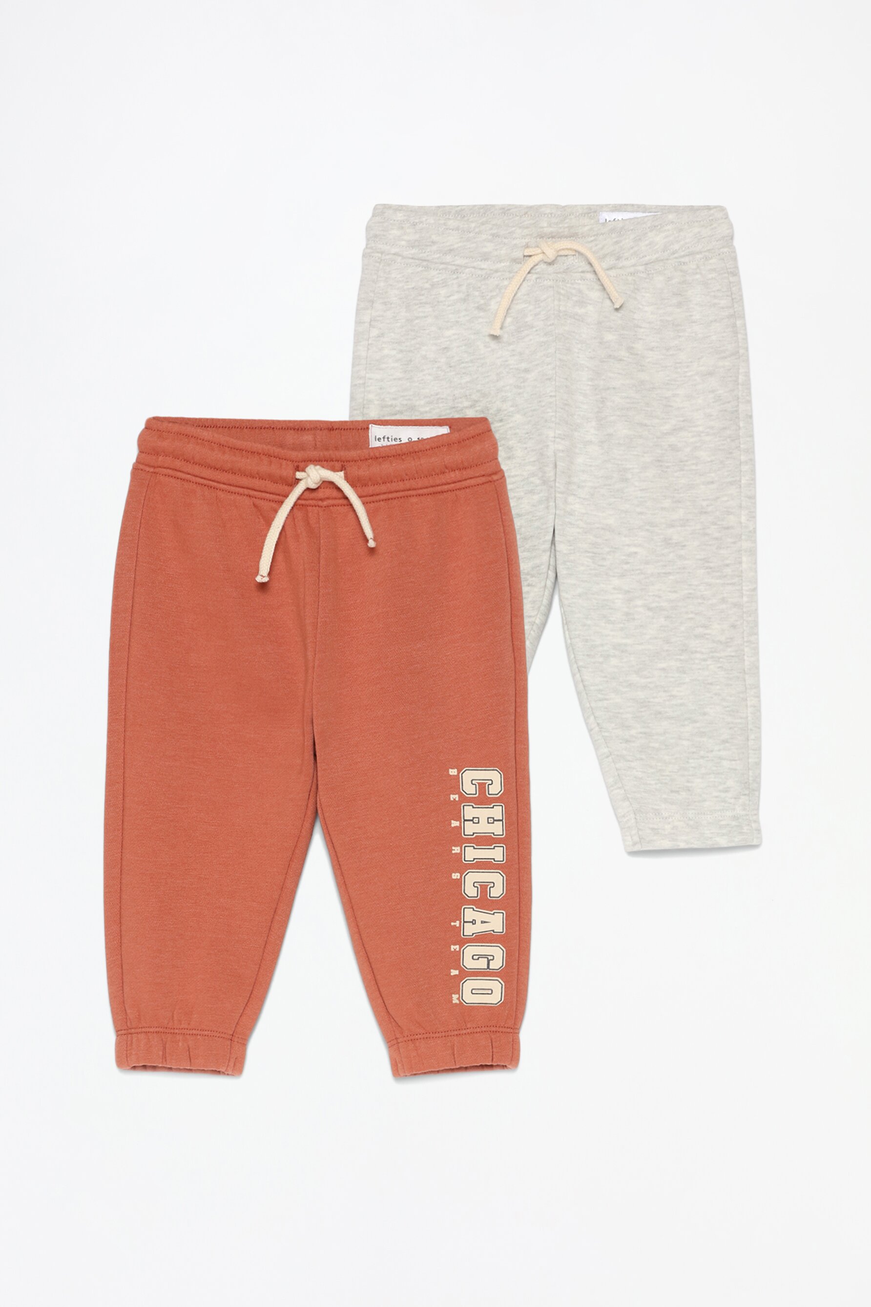 Pack 2 pantalones felpa combinados remate final beb ni o ni os