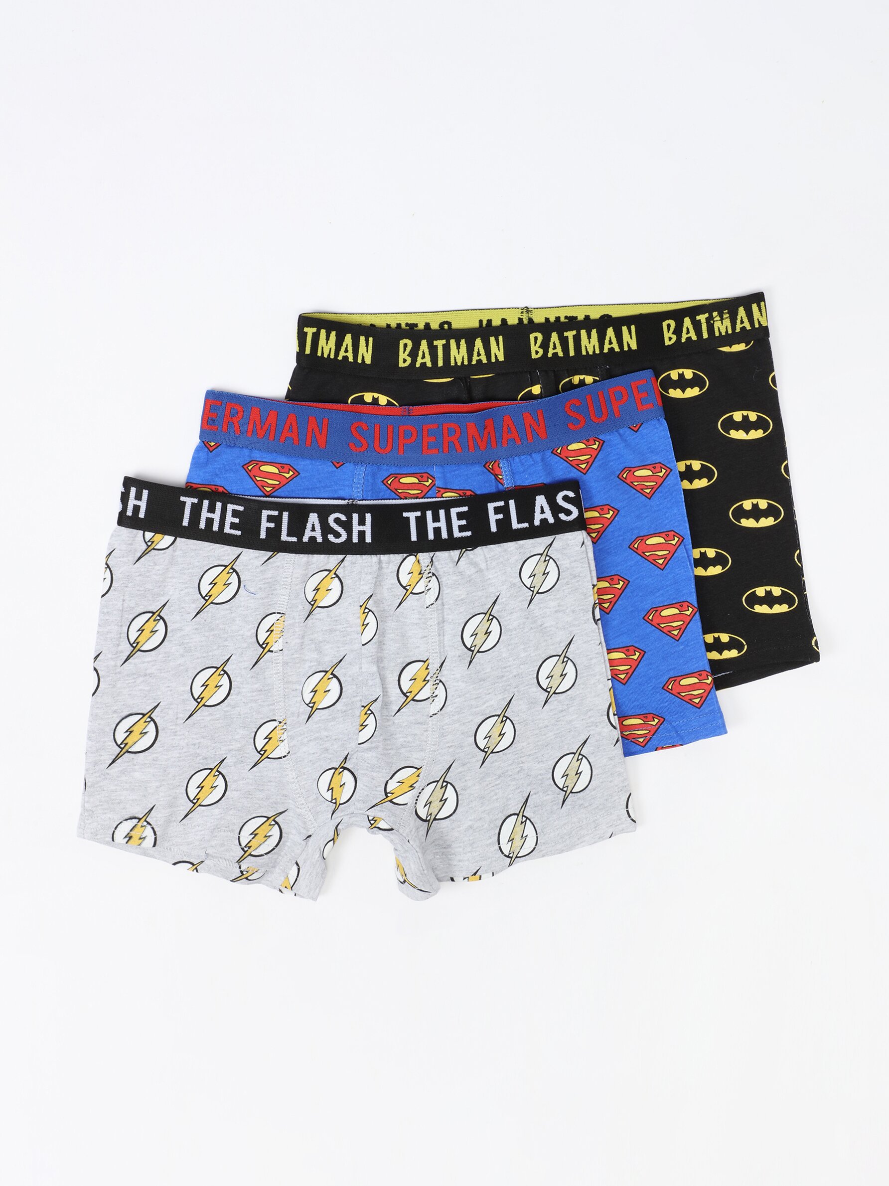 Pack de 3 calzoncillos boxer de heroes DC