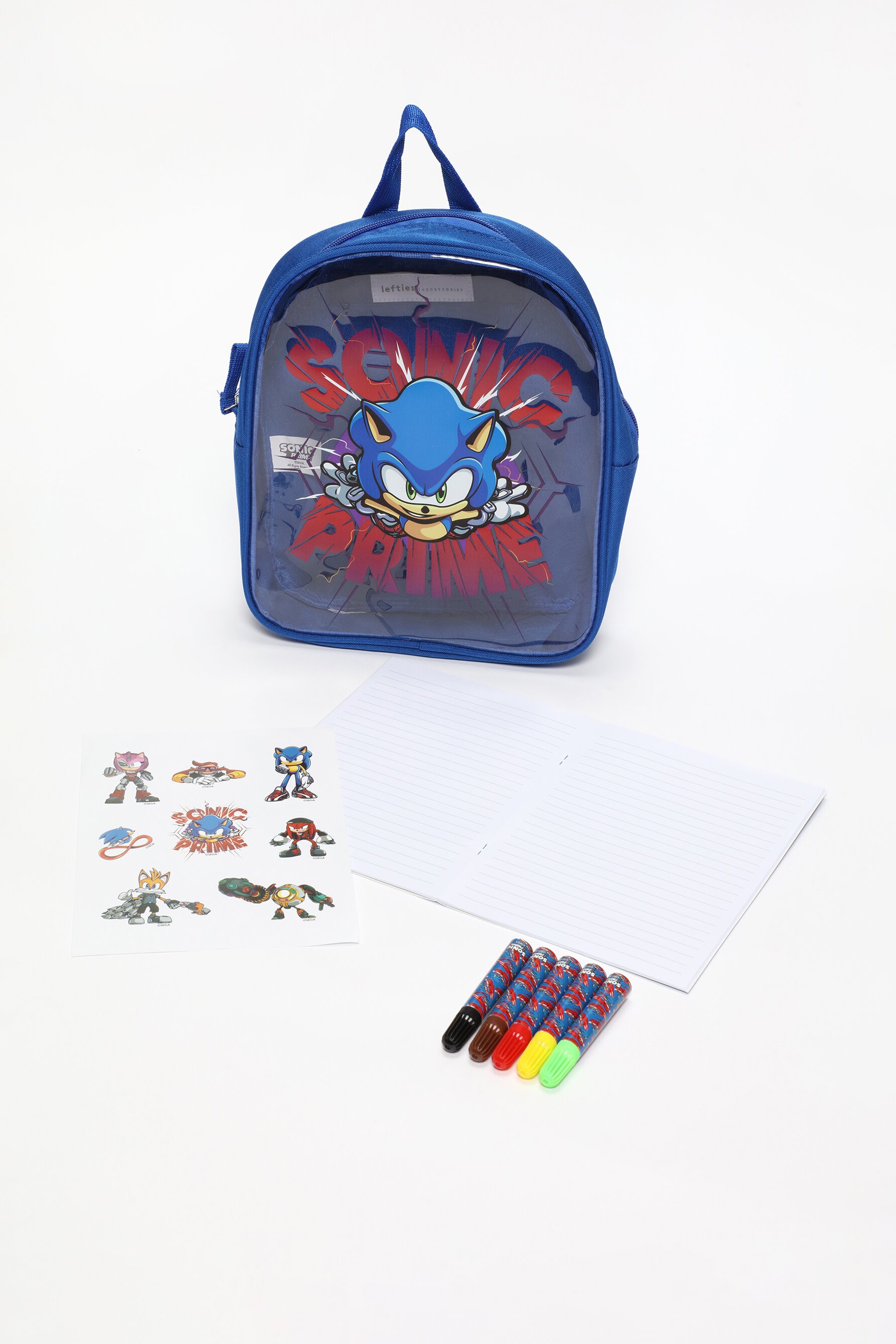 Sonic SEGA backpack markers notebook and stickers set Stationery ACCESSORIES Boy Kids Lefties Bahrain