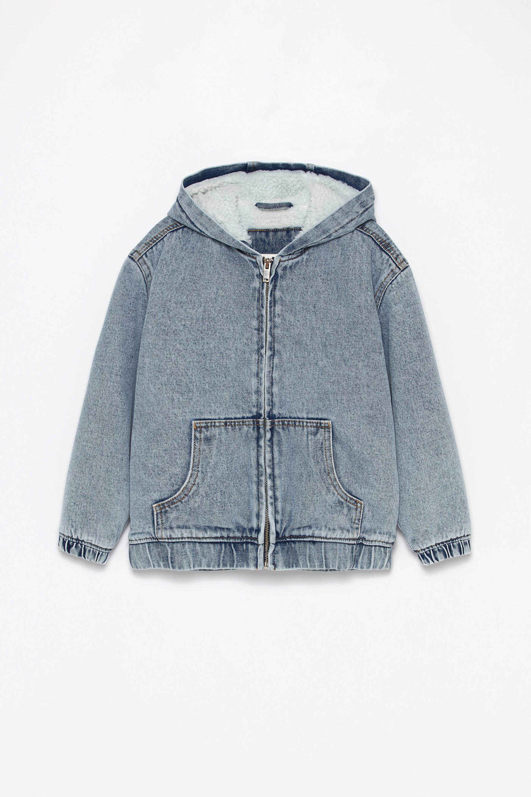 Kids hooded denim jacket hotsell