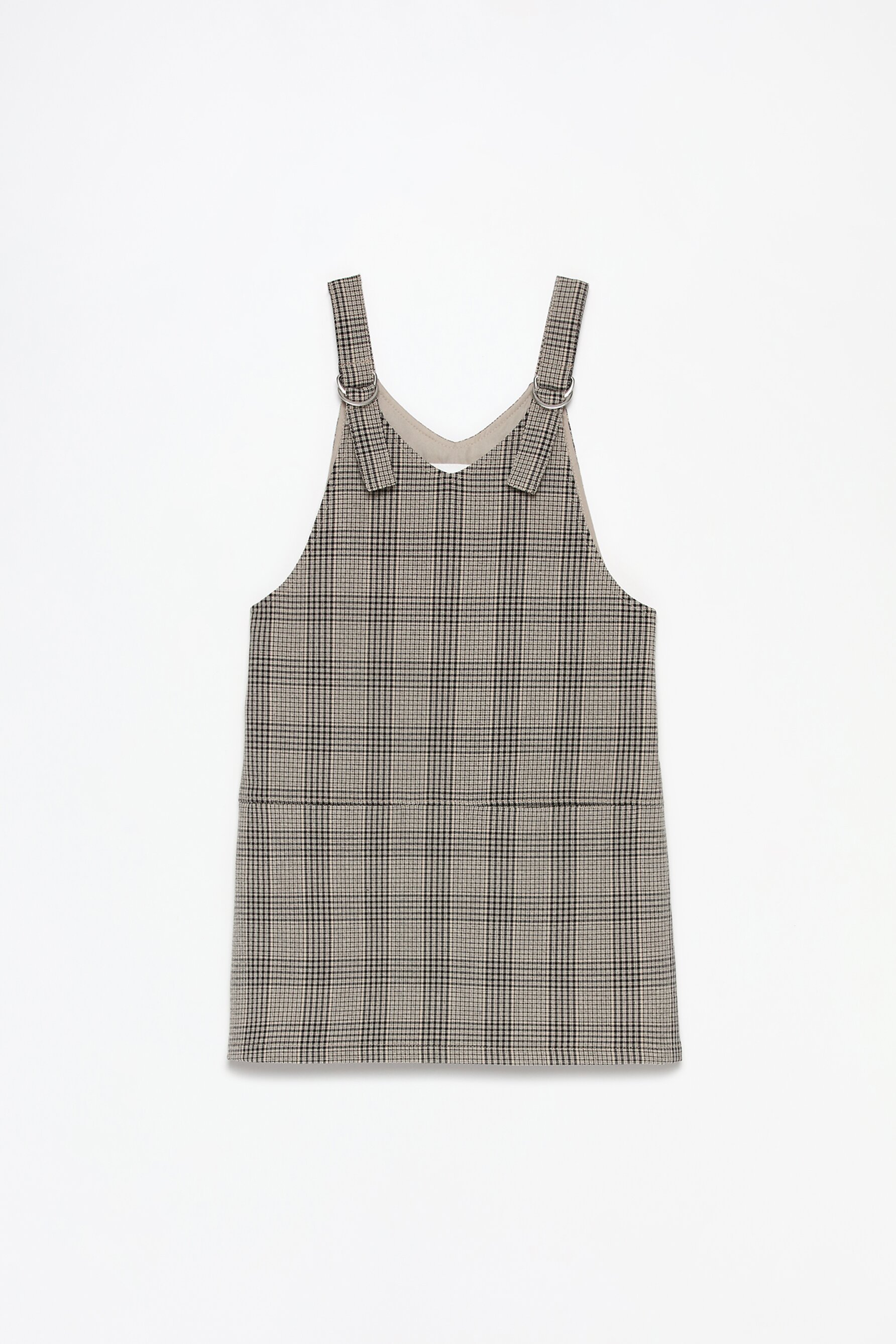 Grey check pinafore dress hotsell