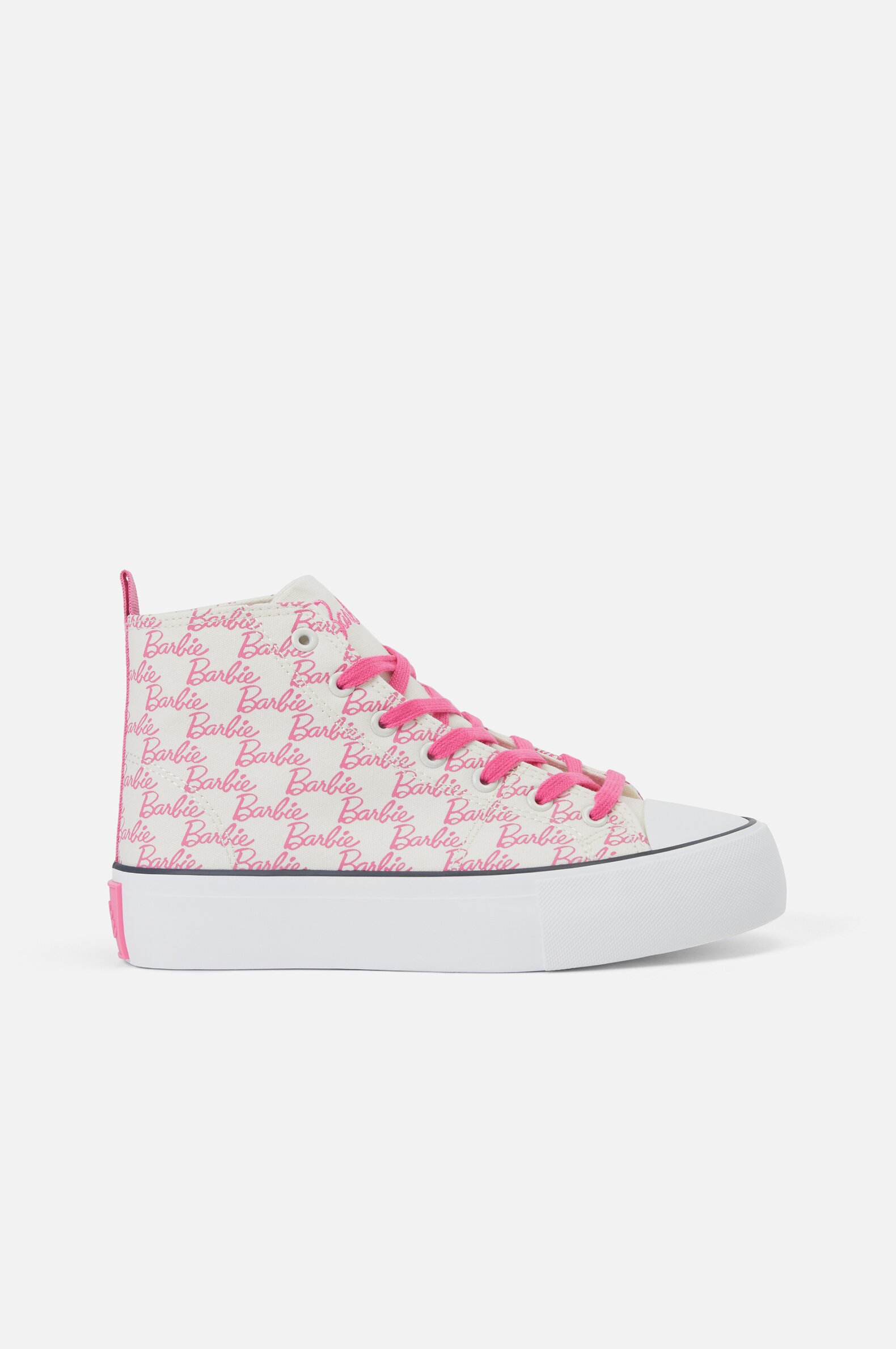 Barbie high top sneakers with toecap detail