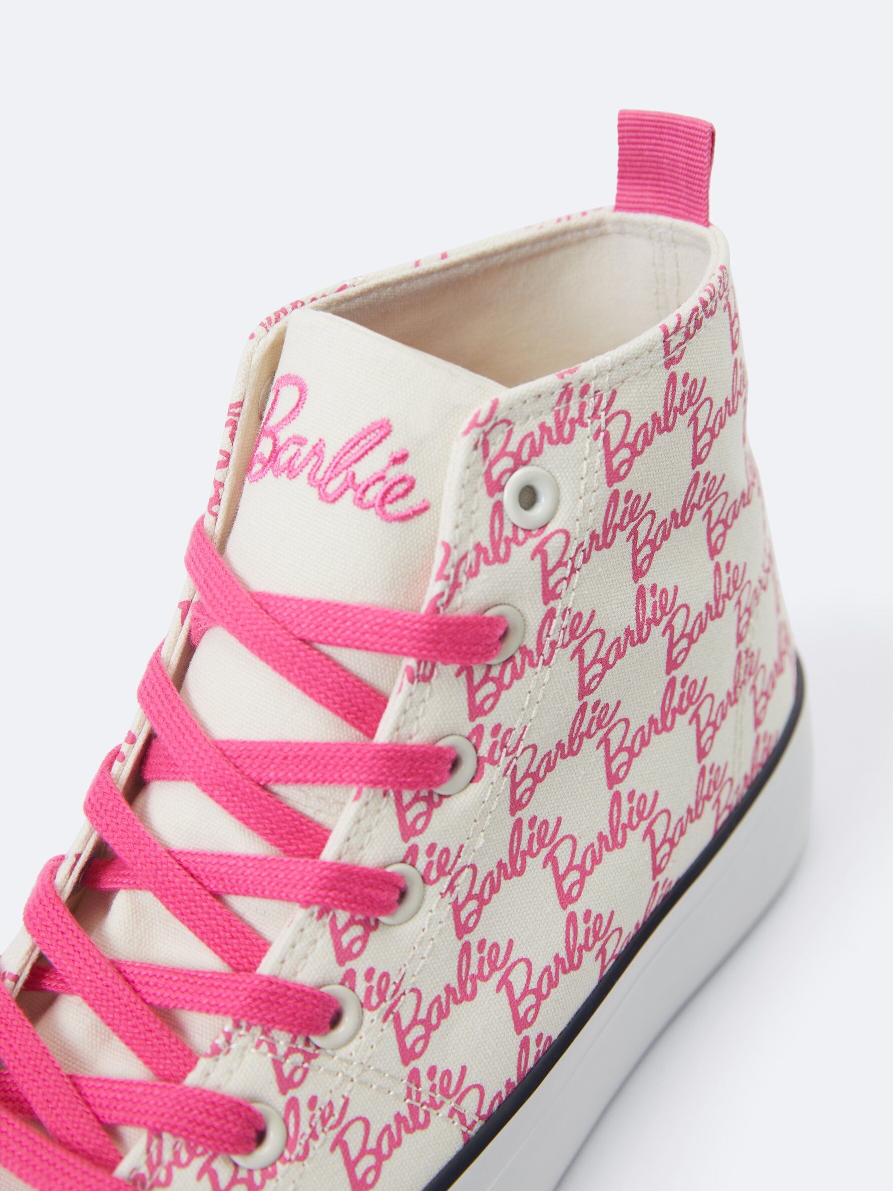 BARBIE high top sneakers with toecap detail