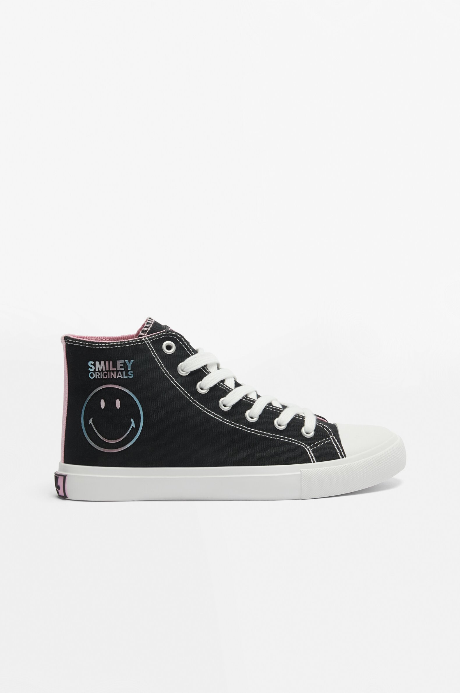 Smiley® high-top sneakers with toecap detail