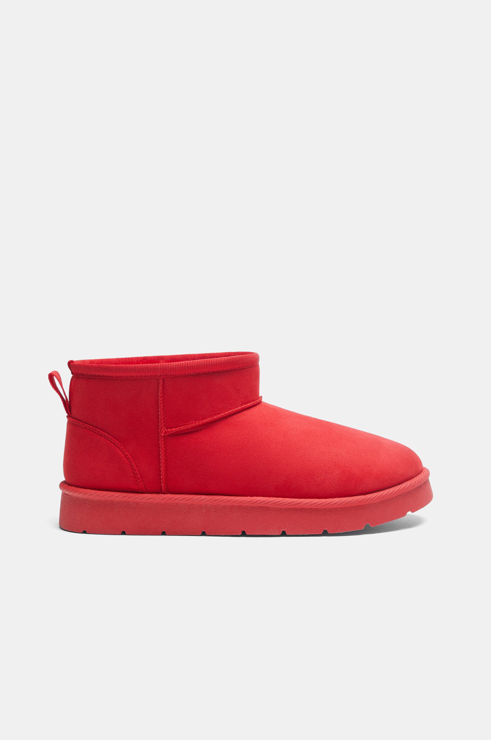 Red flat ankle boots store