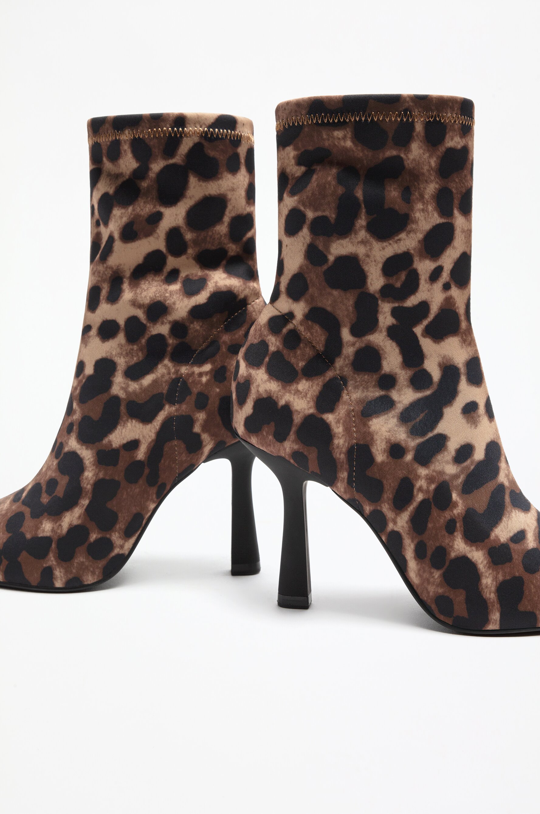 Leopard print stiletto ankle boots outlet