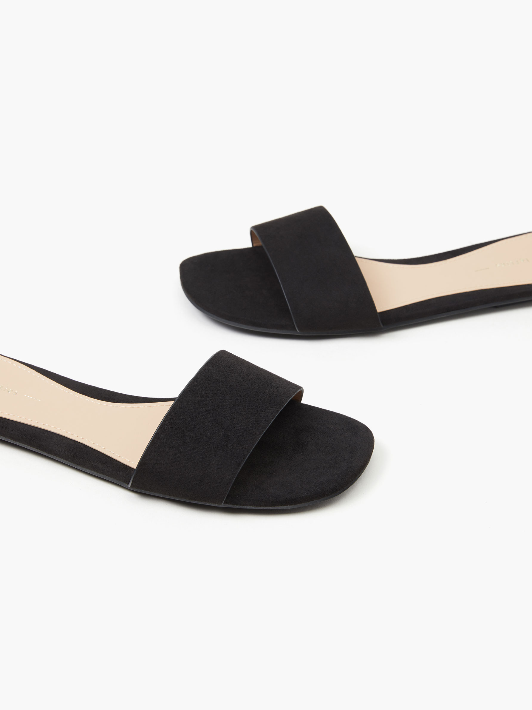 Minimalist black sandals online