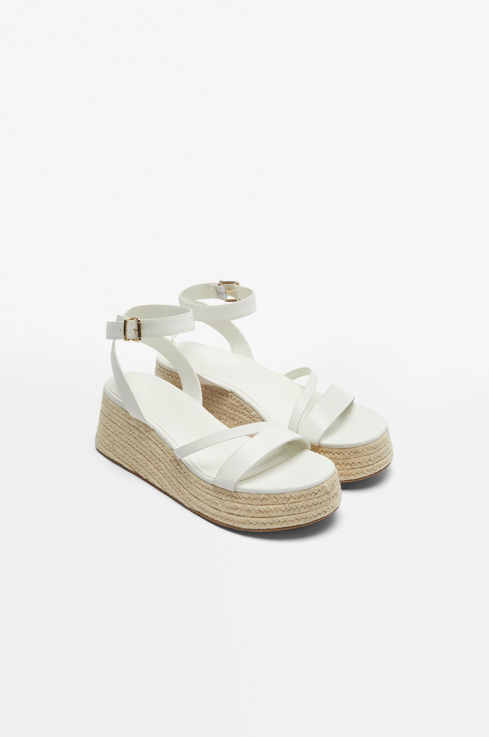 Short white wedges on sale