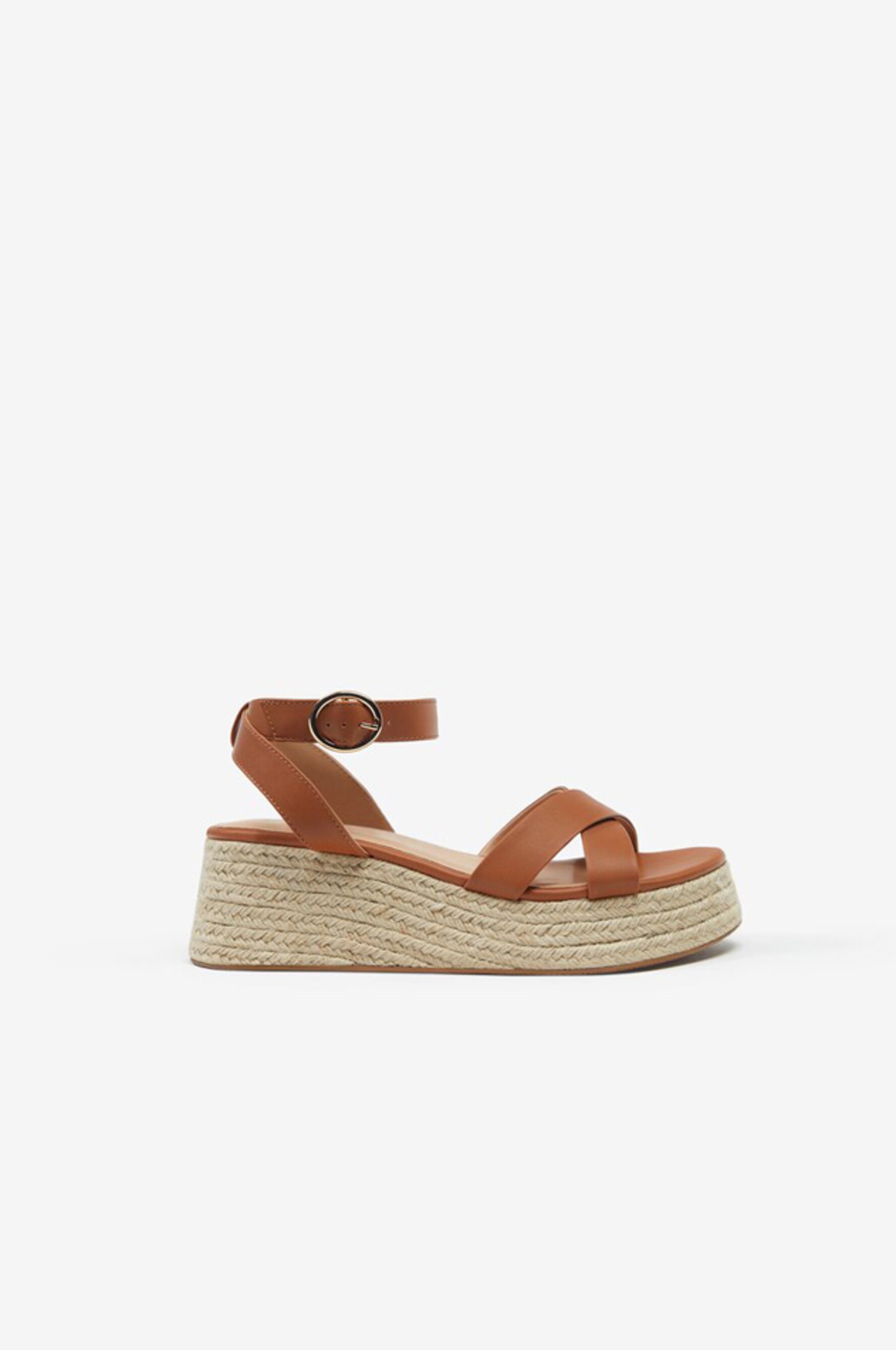 Platform jute sandals top