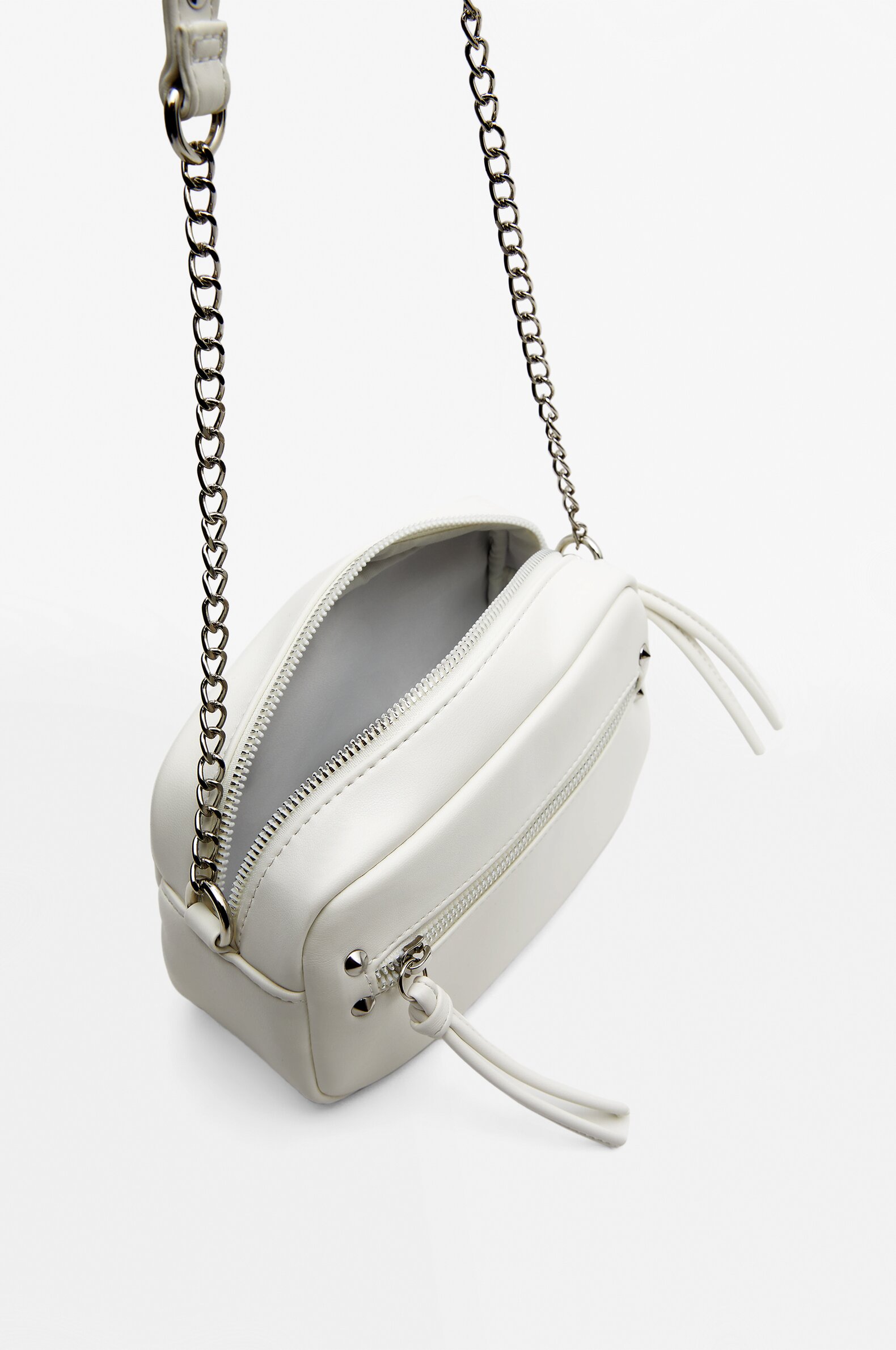 White studded crossbody bag 2025
