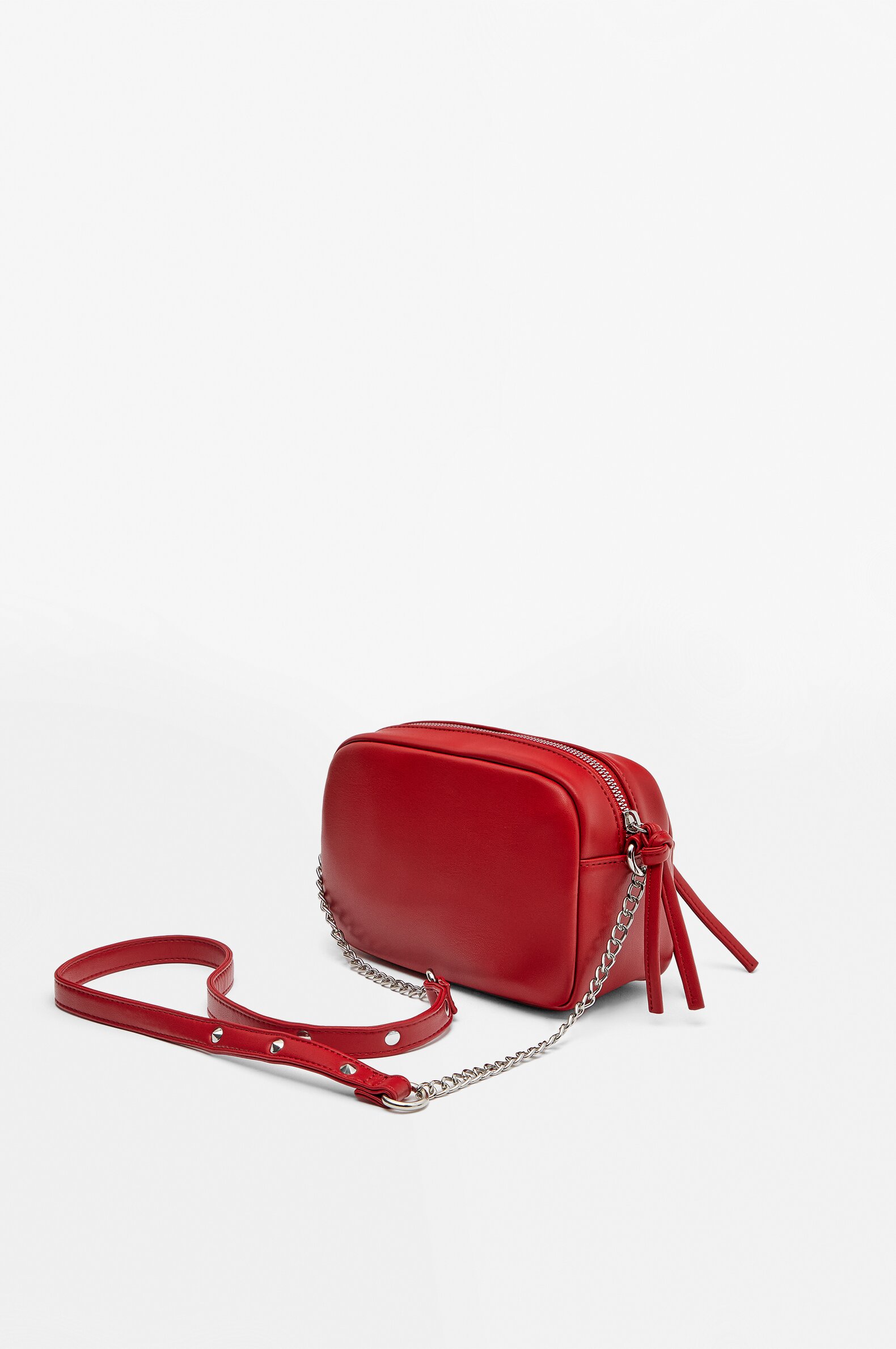 Red studded crossbody bag hotsell
