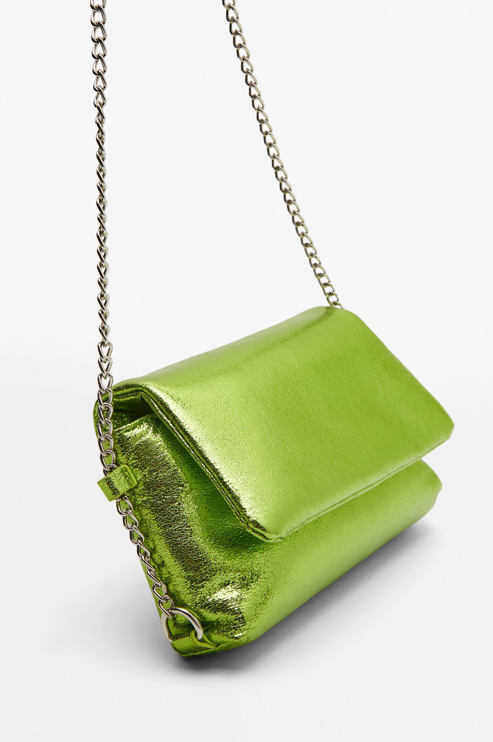 Bolso acolchado metalizado