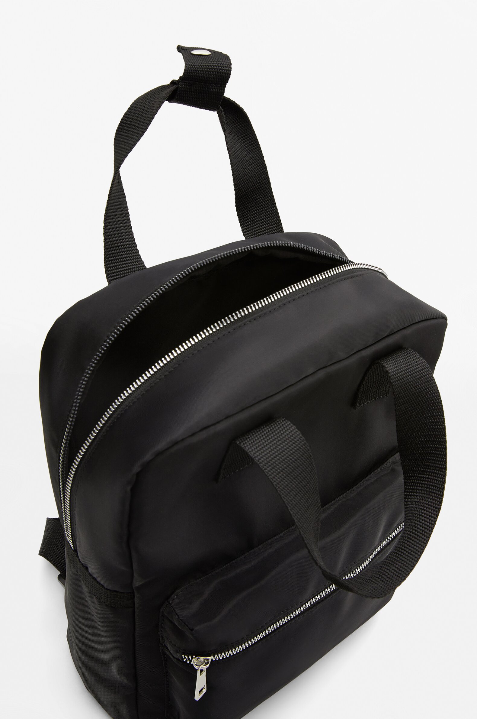 Asos design zip over canvas backpack with double handle deals