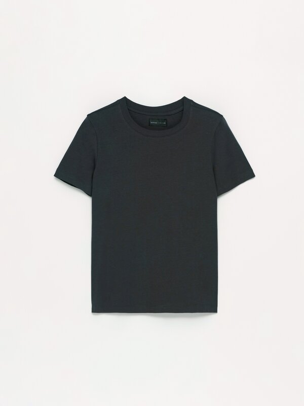 Camiseta Básica Negra Para Mujer - Compra Online Camiseta Básica