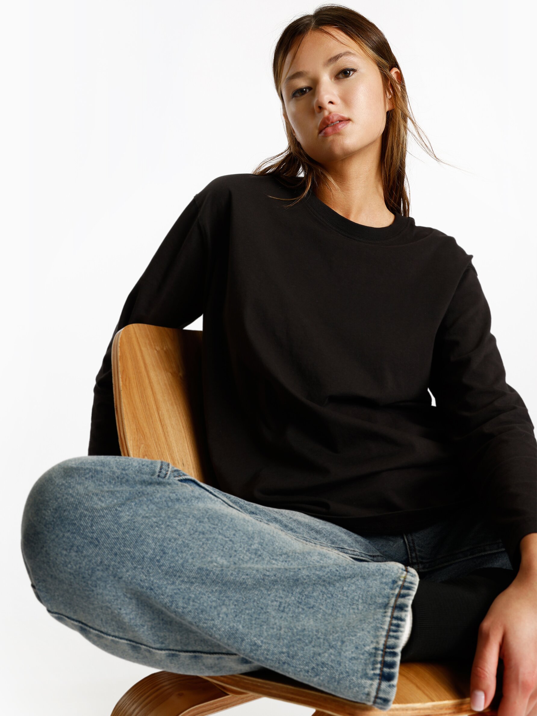 Oversized long sleeve top shirt