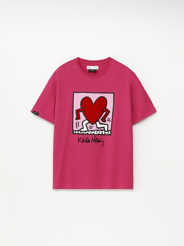 Camiseta corazón Keith Haring