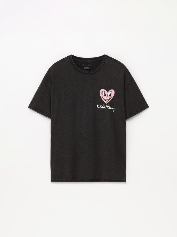 Camiseta maxiestampaxe traseira Keith Haring