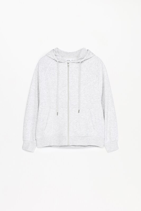 Sweatshirt jacket with zip
