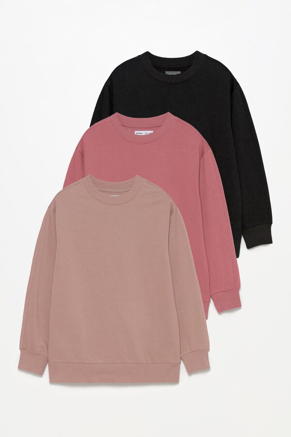 Pack de 3 sudaderas de chandal combinadas