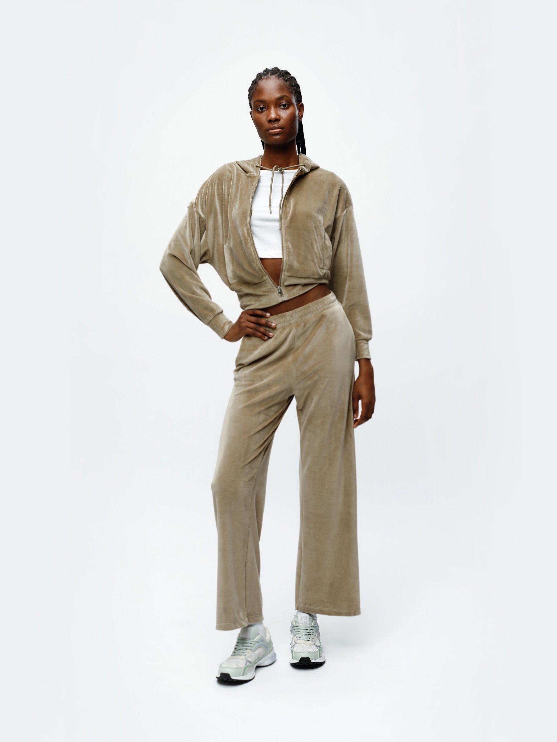 Kwd top velour tracksuit