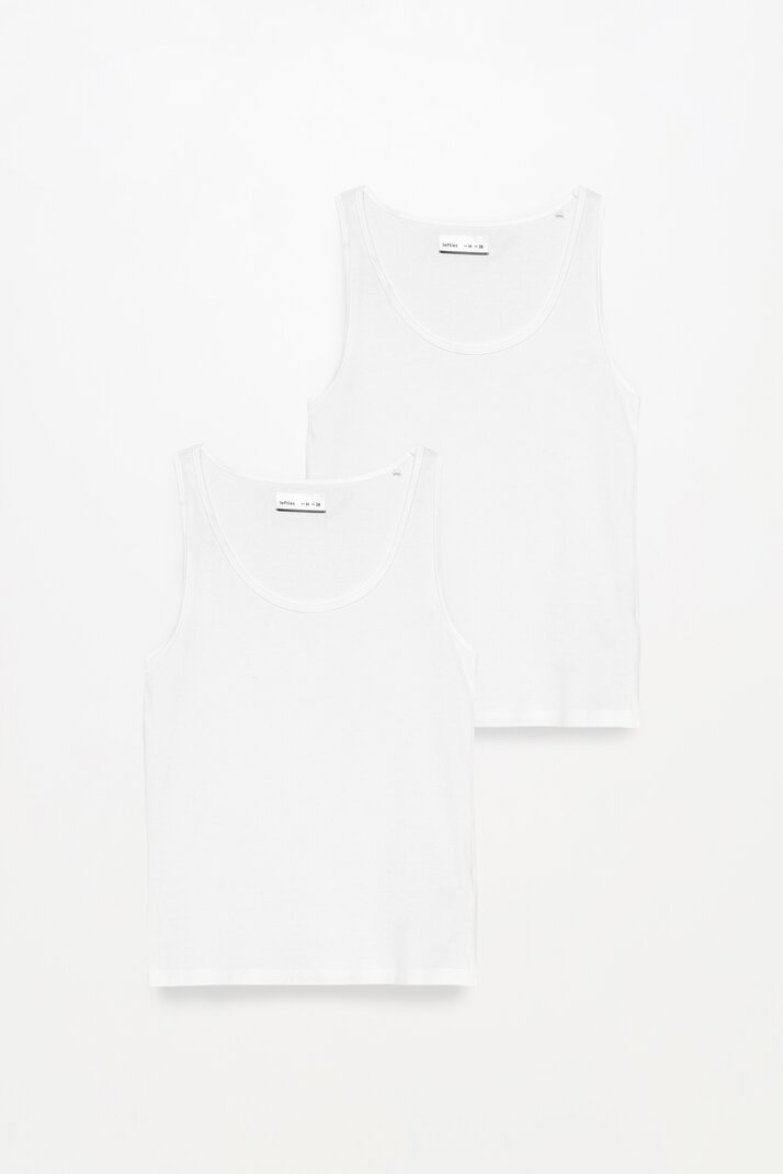 Camiseta Tirantes Mujer Morado/Blanco