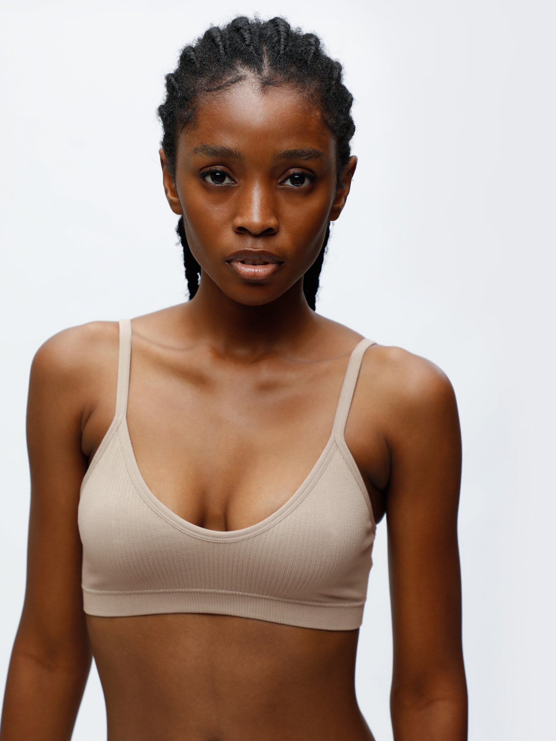 Women's Seamless Invisibles Underwear Comfort Round Neck Bralette Sports  Thin Bra 
