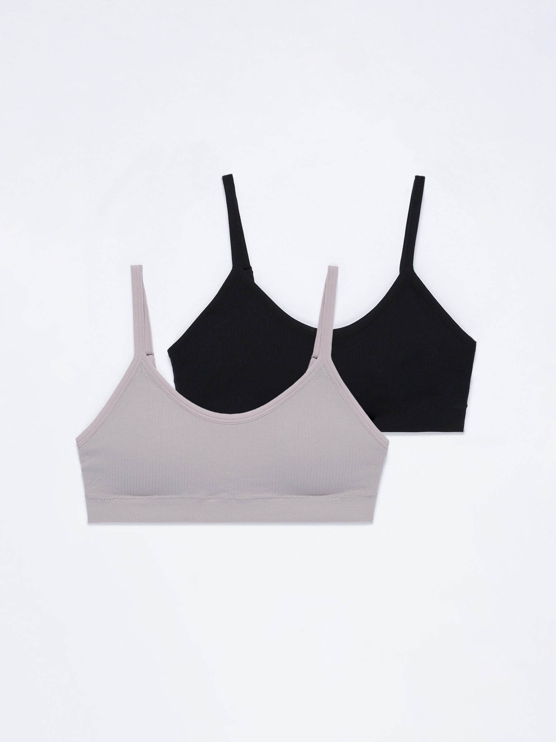 Pack of 2 seamless ribbed bras - Invisible - Underwear - UNDERWEAR, PYJAMAS - Woman 
