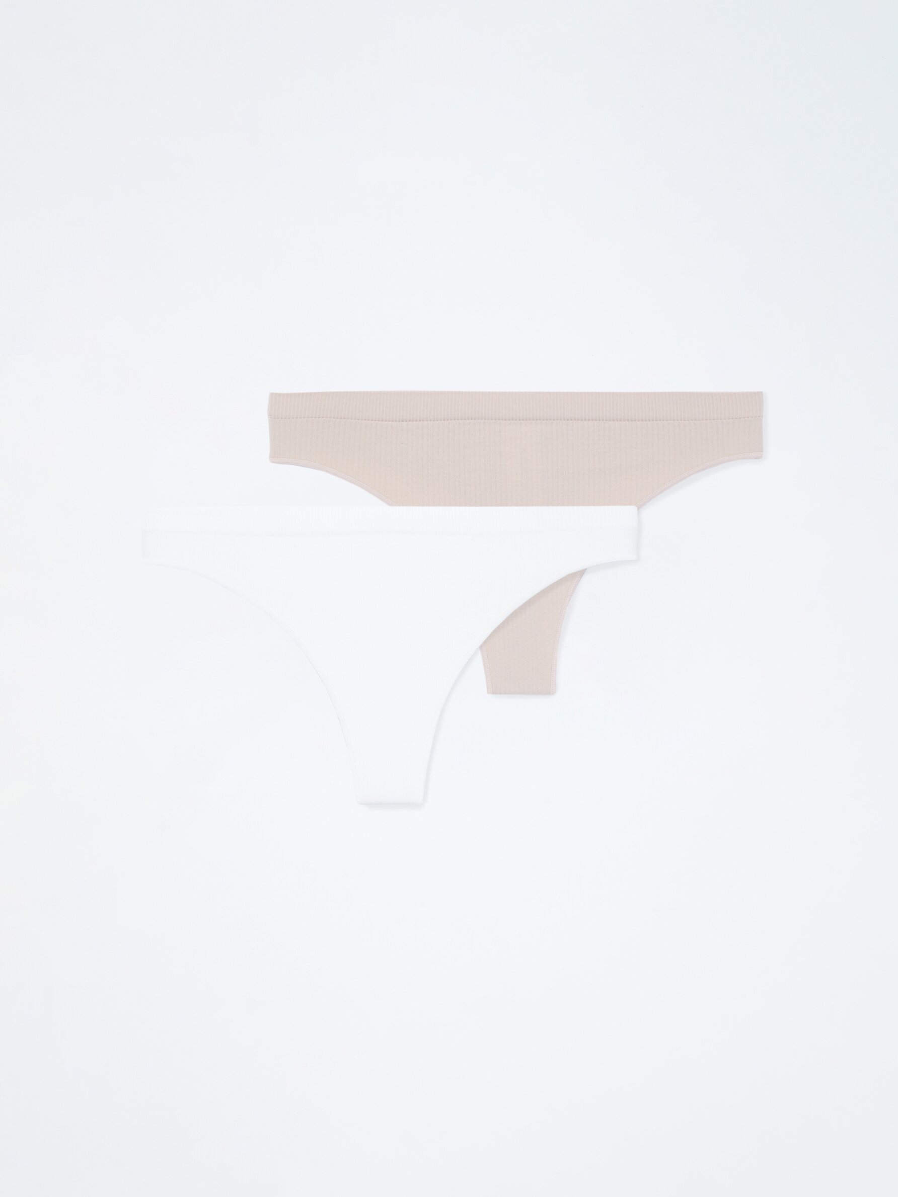 Pack of 2 seamless ribbed thongs - Thongs, Brazilian - Briefs - Underwear  - UNDERWEAR, PYJAMAS - Woman 