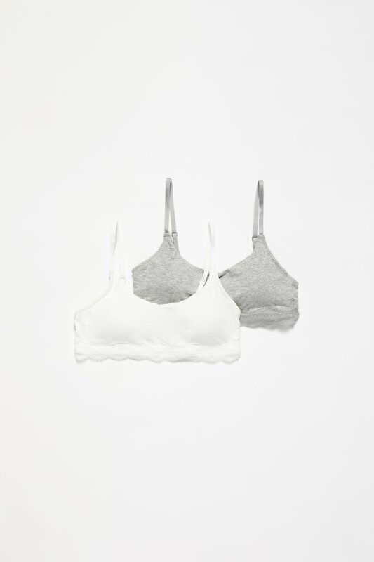 Pack of 2 bras with gathering