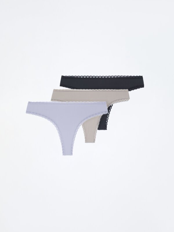 Pack de 3 cuecas brasileiras com lace