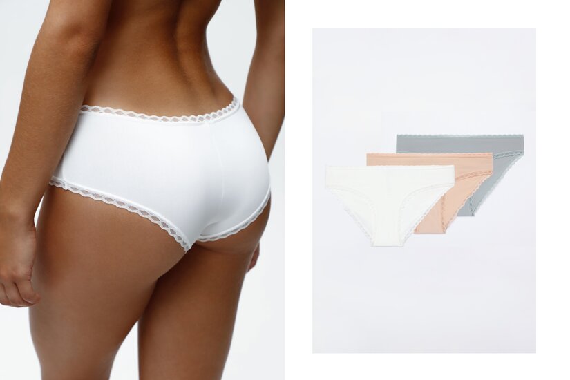 Body Touch Dim White microfibre panty