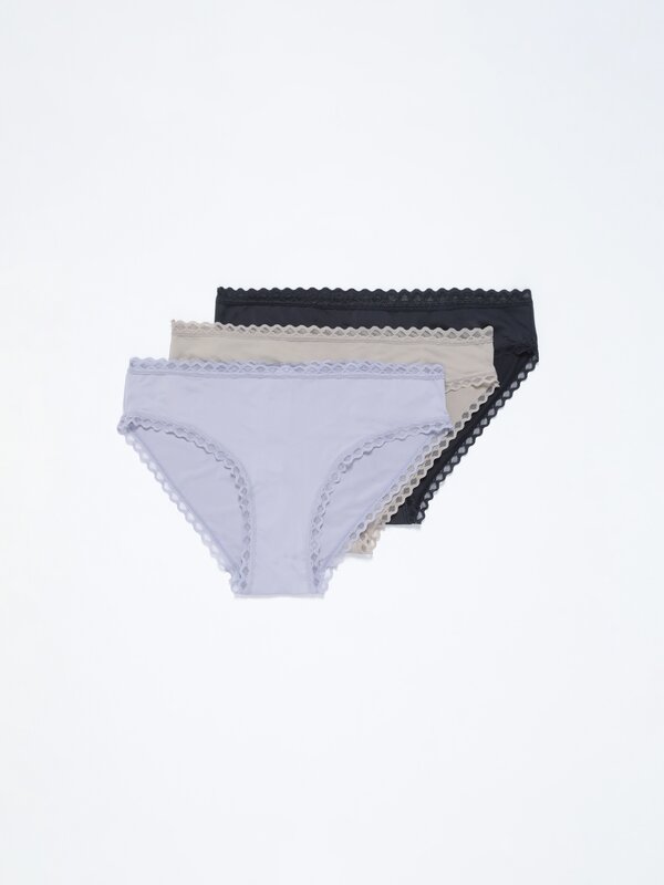3-Pack of microfibre hipster briefs