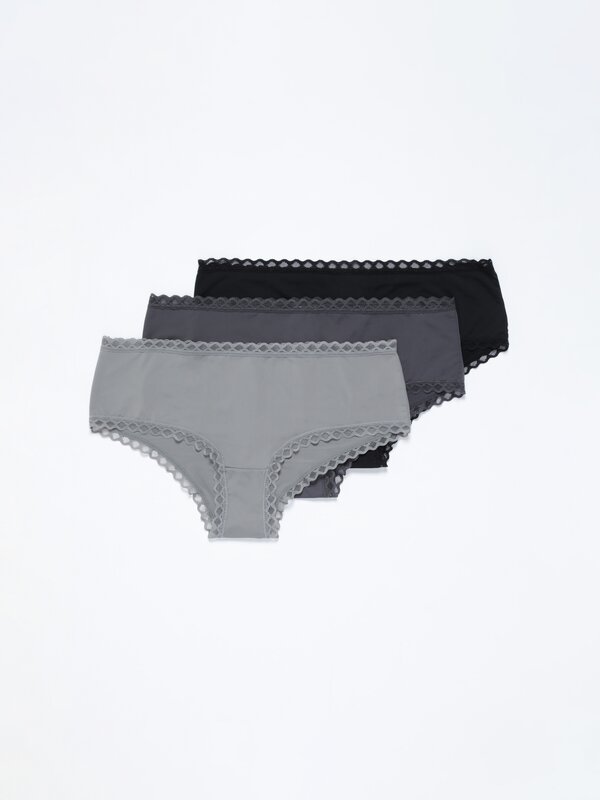 3-Pack of microfibre hipster briefs