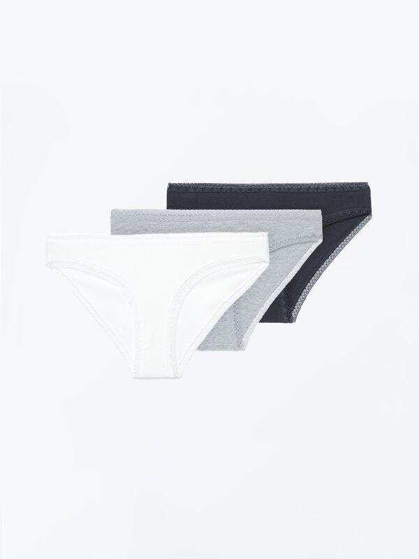 3-Pack of classic lace briefs
