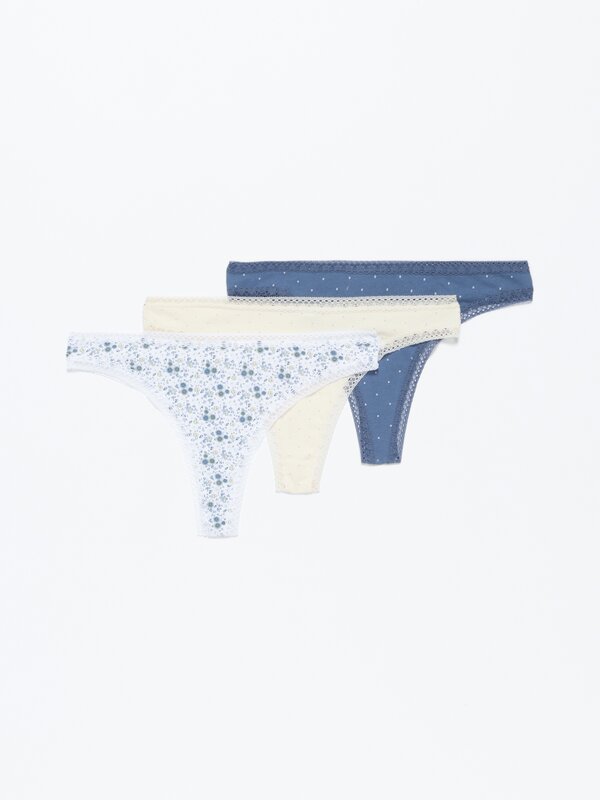 Pack of 3 matching Brazilian briefs